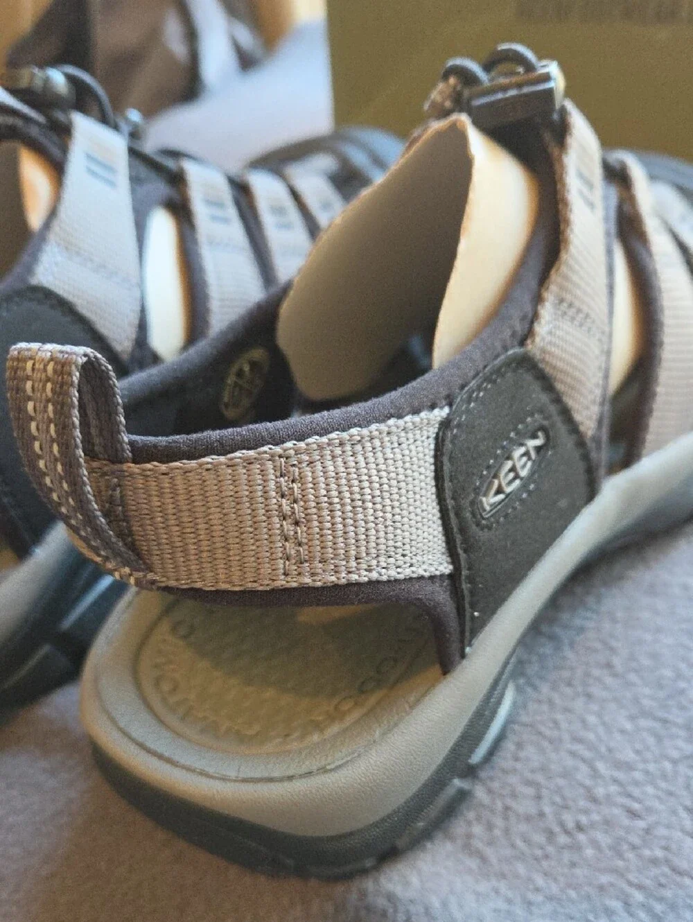 Keen Men's Gray and Black Closed-Toe Sandal Boat Shoes